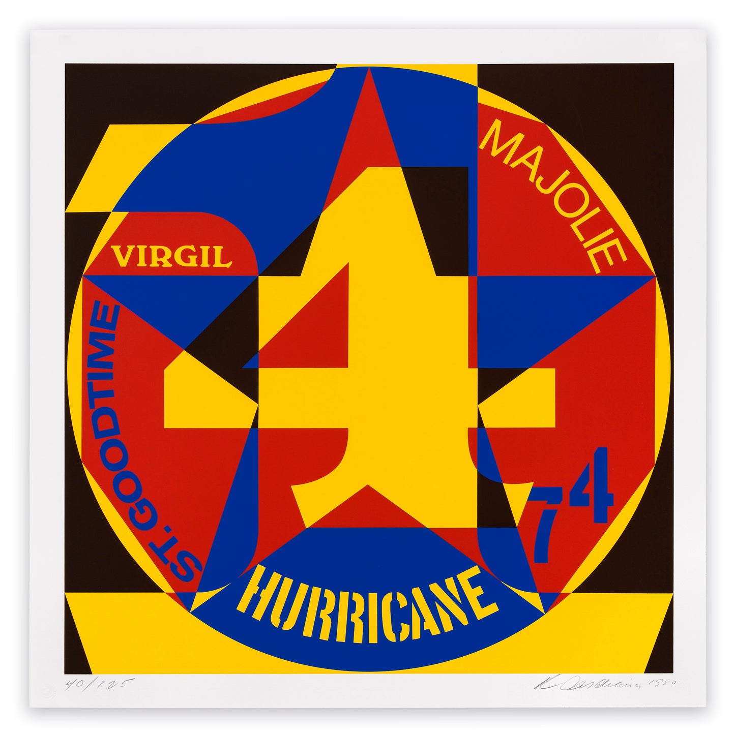 Robert Indiana: Decade: Autoportraits #4, 1980