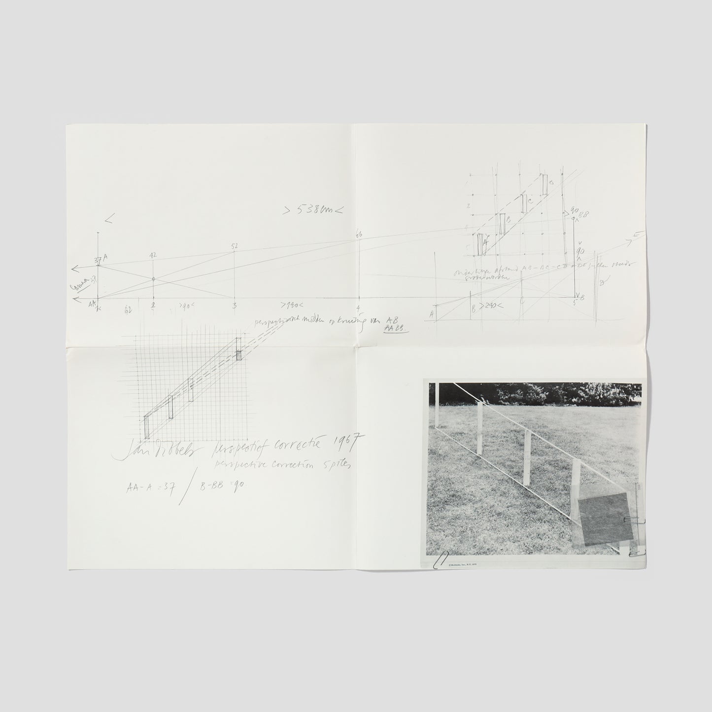 Jan Dibbets: Perspective Correction - 5 poles